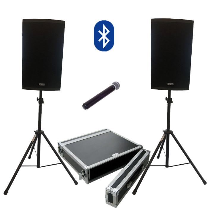 Geluidsset met bluetooth en microfoon - tot circa 100 personen