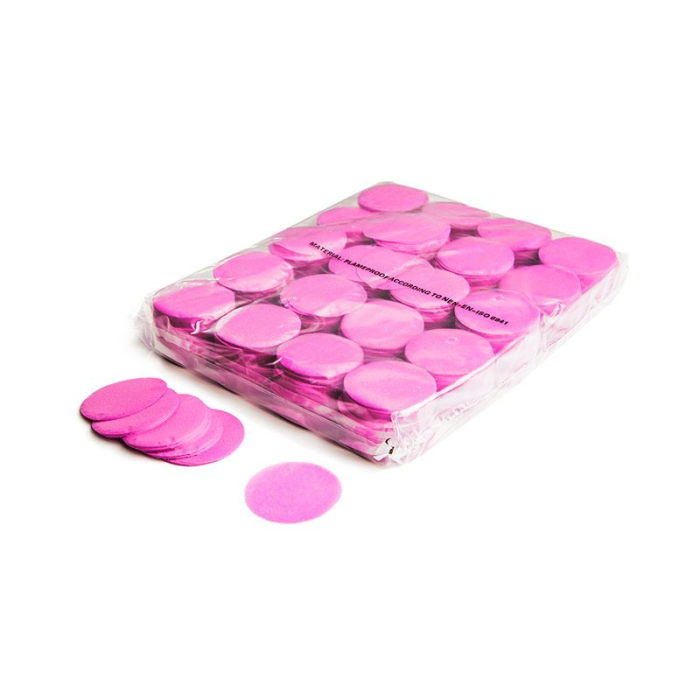 CON02PK – Confetti rondjes roze papier 1kg