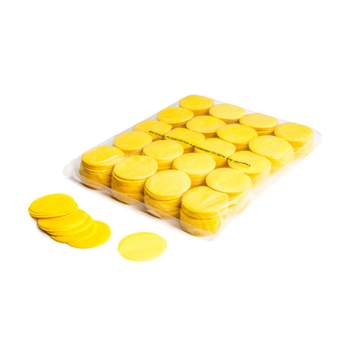 CON02YL – Confetti rondjes geel papier 1kg
