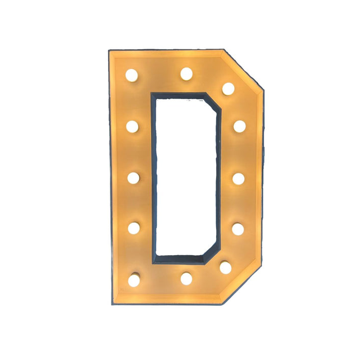 Verlichte letter – D