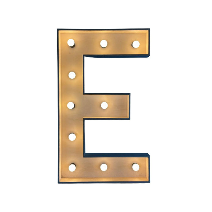 Verlichte letter – E