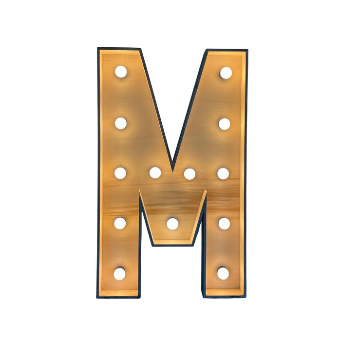 Verlichte letter – M