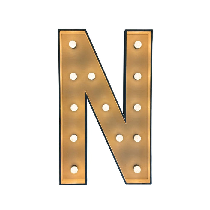 Verlichte letter – N