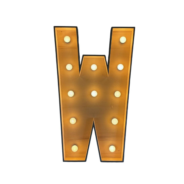 Verlichte letter – W