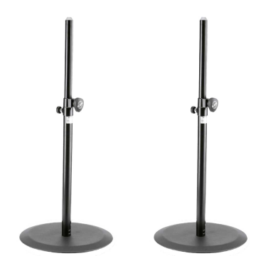 2x Luxe Speakerstatief met baseplate 1,10-1,81m