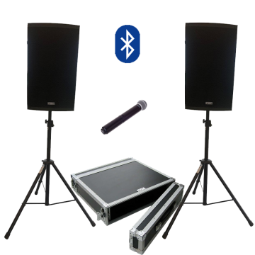 Geluidsset met bluetooth en microfoon - tot circa 100 personen
