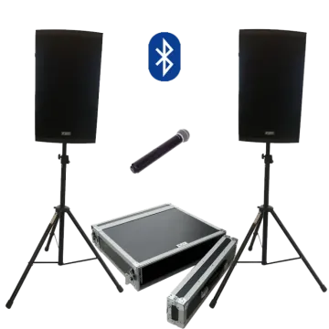 Geluidsset met bluetooth en microfoon - tot circa 150 personen