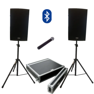 Geluidsset met bluetooth en microfoon - tot circa 150 personen