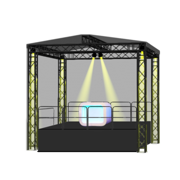 Podium overdekt 3 x 4 meter - inclusief op- en afbouw