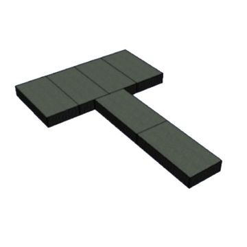 Podium 4x2 meter met 4 meter catwalk (40cm hoog)