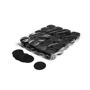 CON02BL – Confetti rondjes zwart papier 1kg