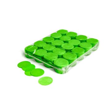 CON02LG – Confetti rondjes lichtgroen papier 1kg