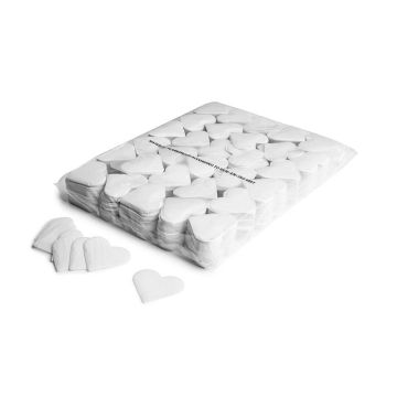 CON04WH – Confetti hartjes wit papier 1kg