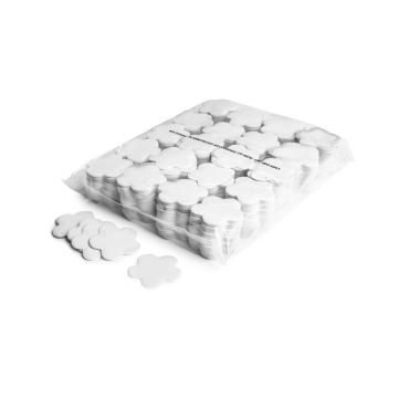 CON06WH – Confetti bloemetjes wit papier 1kg