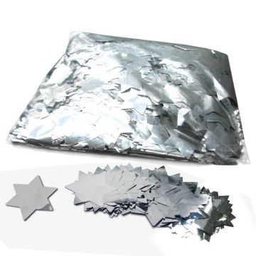 CON14SL – Confetti sterren zilver metallic 1kg
