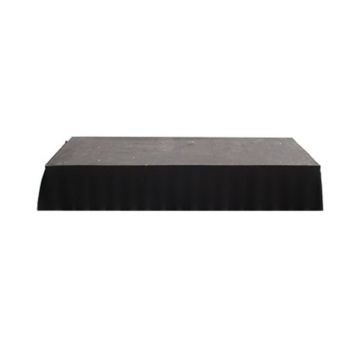 Podiumrok strak 4m x 100cm zwart