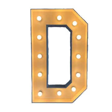 Verlichte letter – D