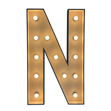 Verlichte letter – N