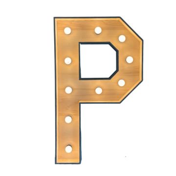 Verlichte letter – P