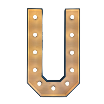 Verlichte letter – U