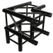 Prolyte compatible hoek 3-weg 90 graden + down - zwart afbeelding
